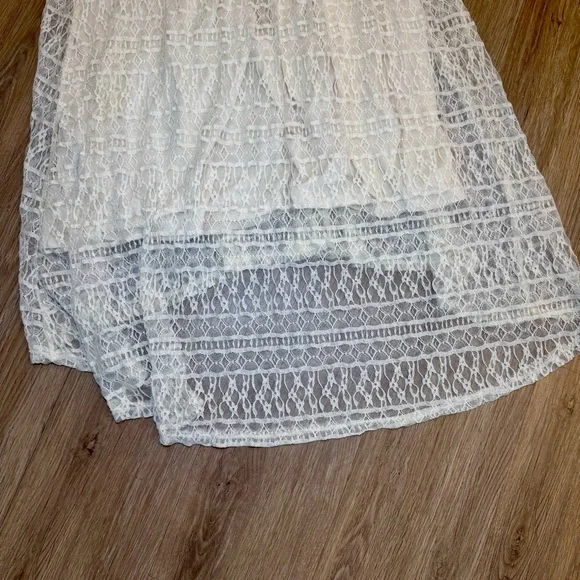 Abercrombie & Fitch Ivory Lace Maxi Dress NWT Size L - Picture 11 of 14
